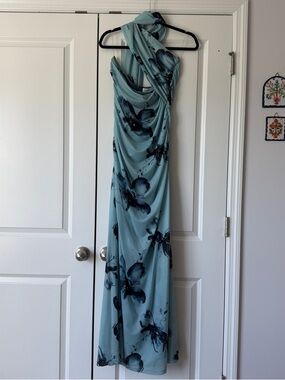 peppermayo blue floral dress Endless Romance Off Shoulder Mini Dress main image 1